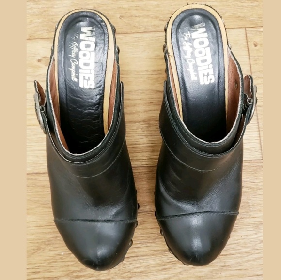 SOLD! {Jeffrey Campbell} Woodies Leather Clogs - Picture 6 of 8